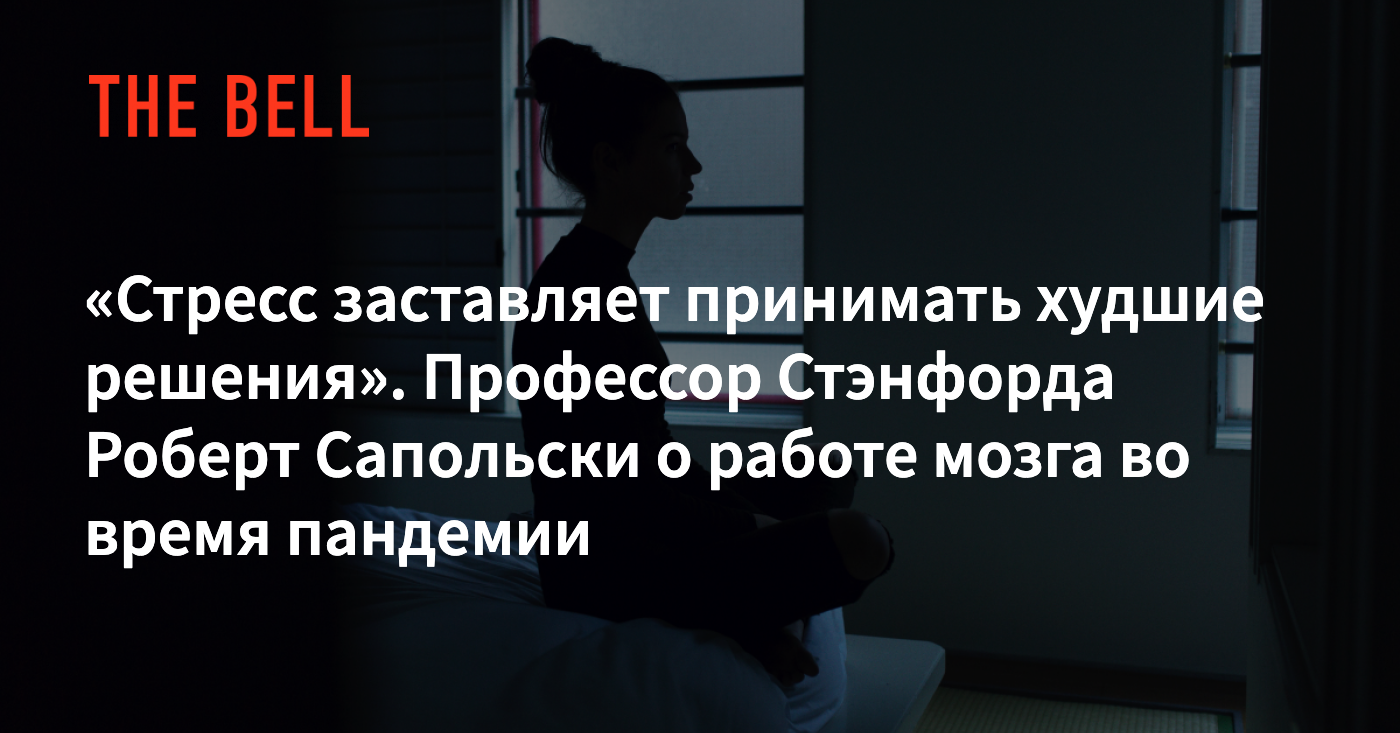 Стресс заставляет принимать худшие решения». Профессор Стэнфорда Роберт  Сапольски о работе мозга во время пандемии